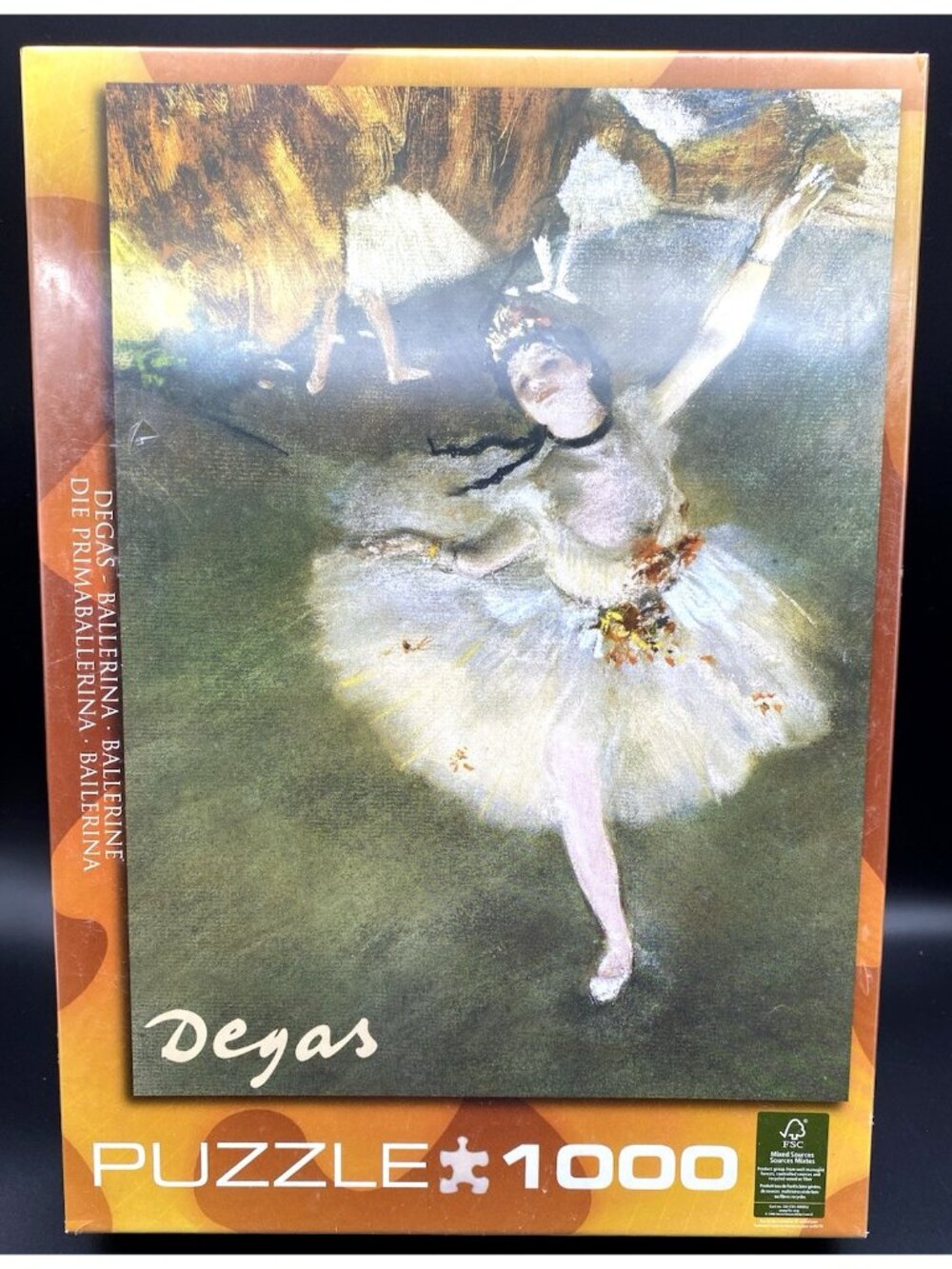 EuroGraphics 1000 Piece Jigsaw Puzzle Degas Ballerina Brand New Factory Sealed!
